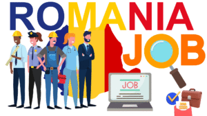 A picture of a laptop with the Romanian flag, representing online jobs for Sri Lankans in Romania.