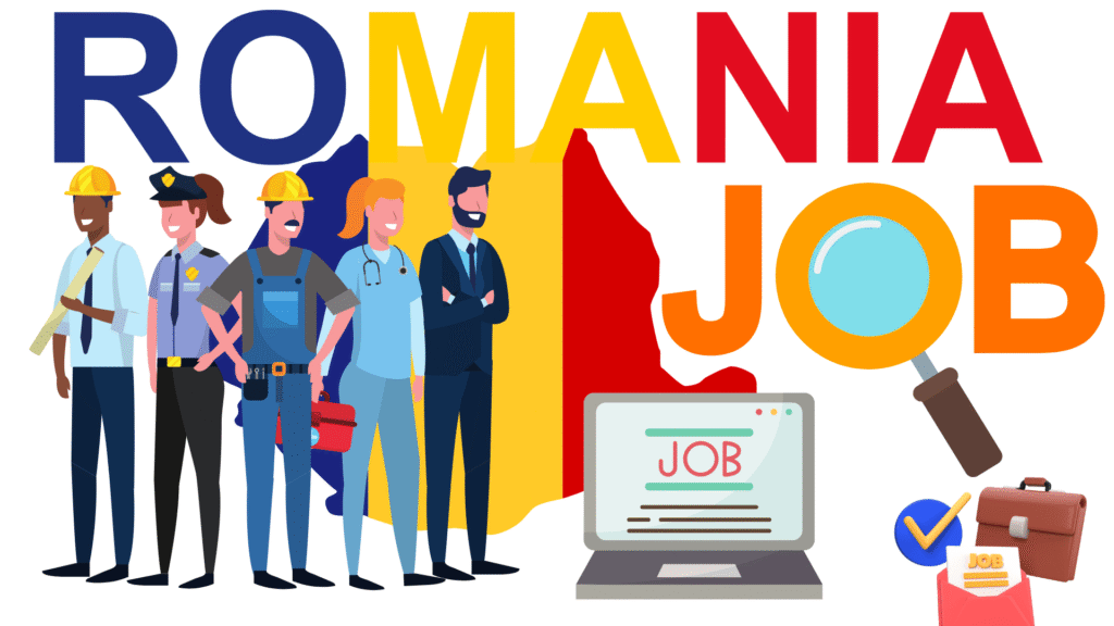 A picture of a laptop with the Romanian flag, representing online jobs for Sri Lankans in Romania.